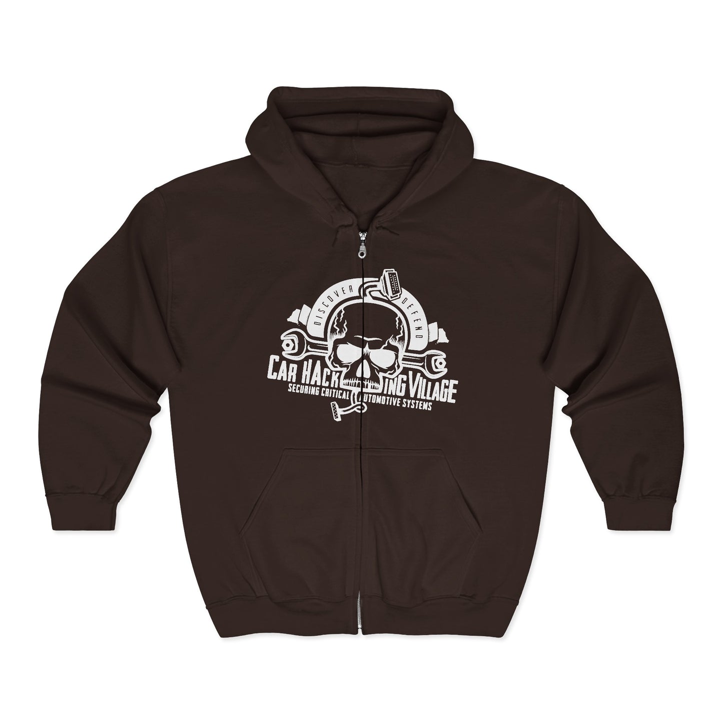 CHV Zip-Up Hoodie - Large Logo (dark mode)