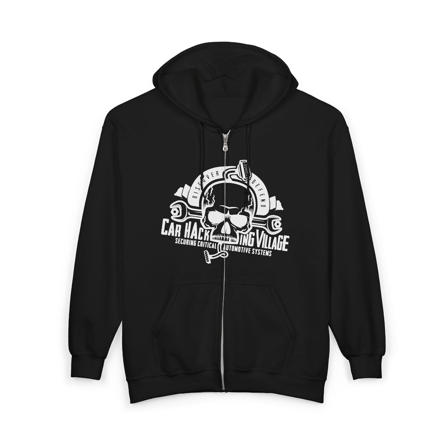 CHV Zip-Up Hoodie - Large Logo (dark mode)