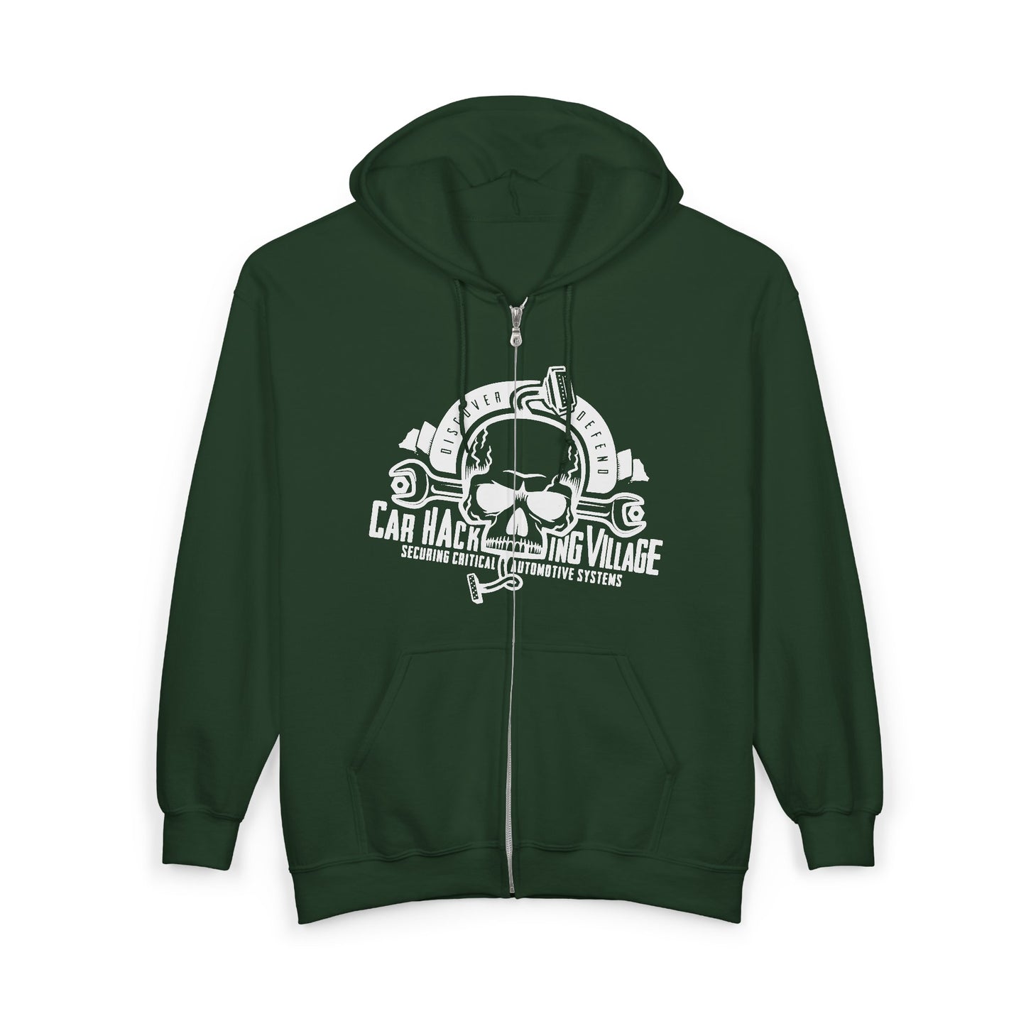 CHV Zip-Up Hoodie - Large Logo (dark mode)