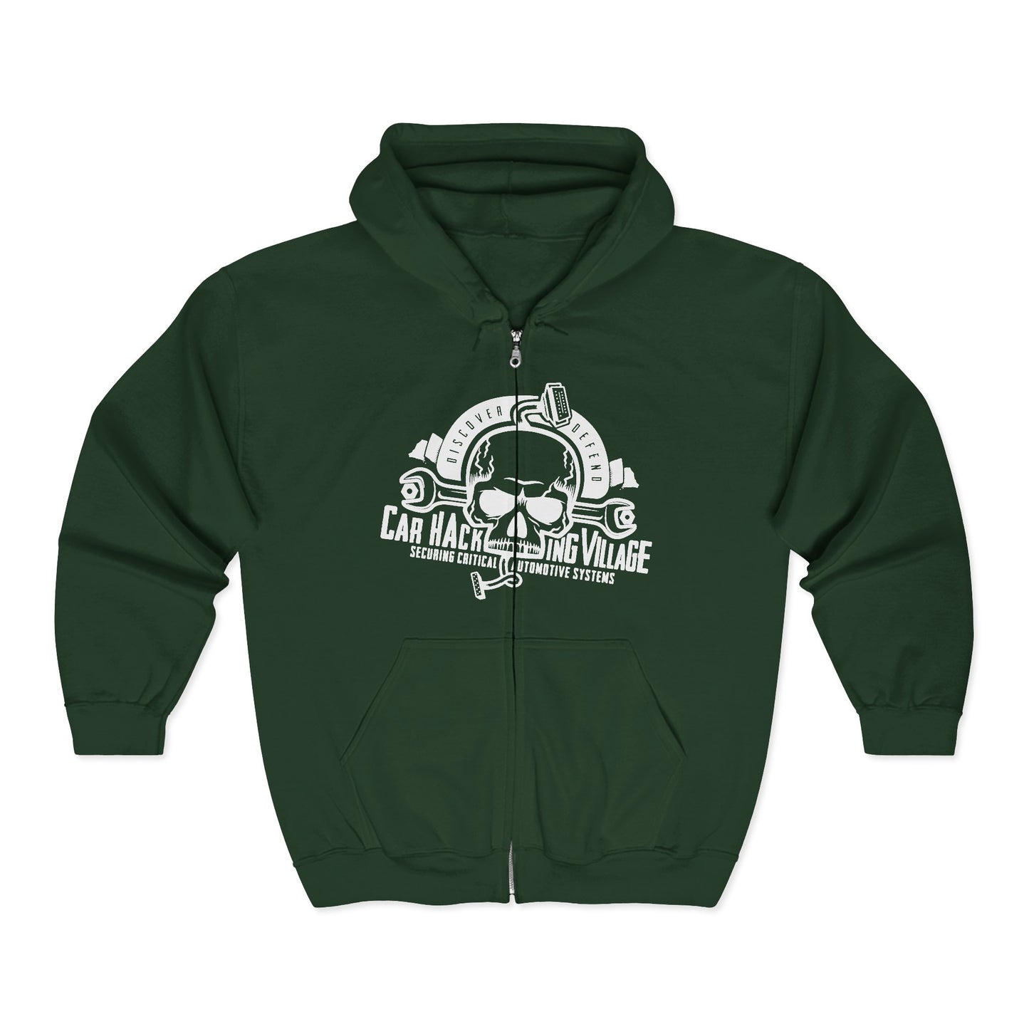 CHV Zip-Up Hoodie - Large Logo (dark mode)