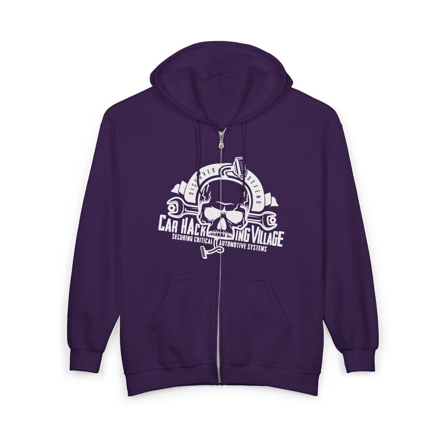CHV Zip-Up Hoodie - Large Logo (dark mode)